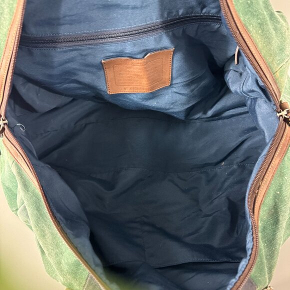 COACH F93234 HERITAGE WEB CANVAS PIECED STRIPE ROLL DUFFLE - Picture 9 of 13